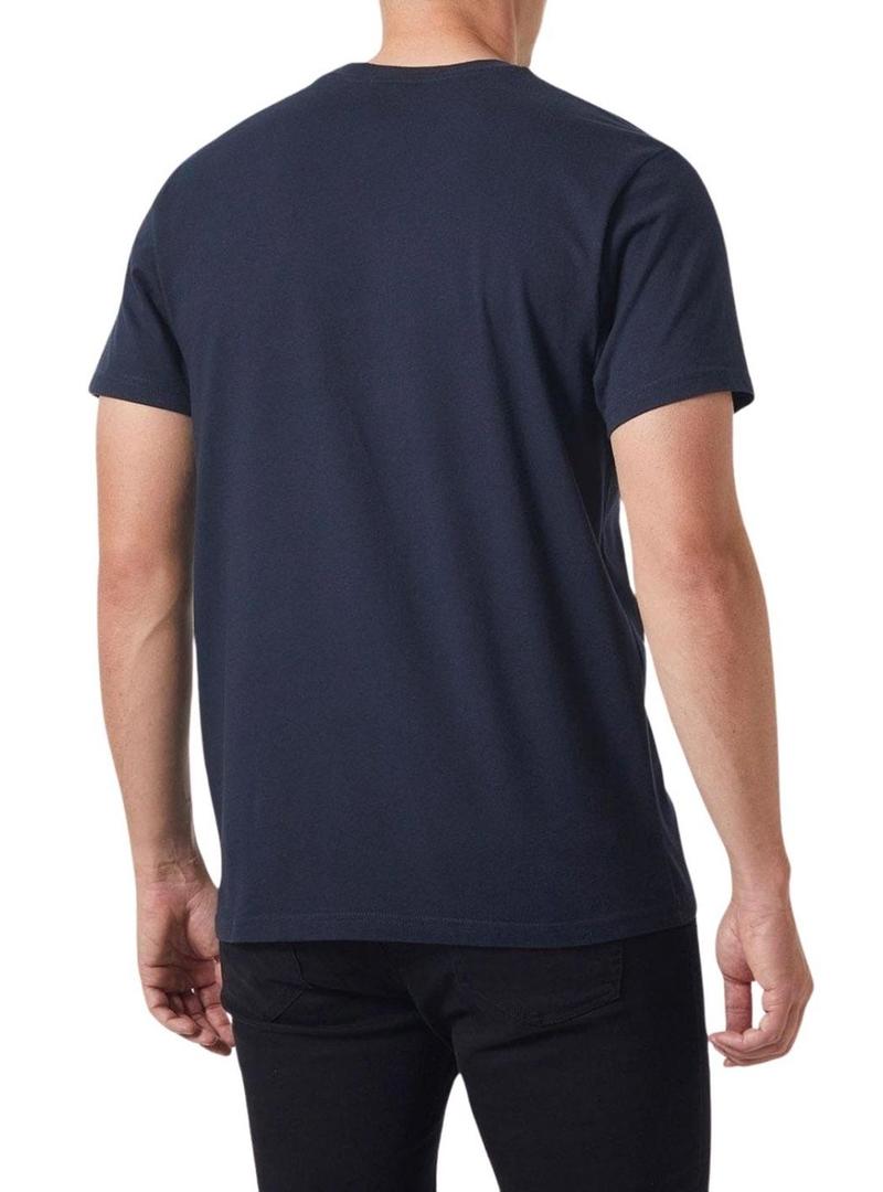 Camiseta Helly Hansen Box azul marinho para homens.