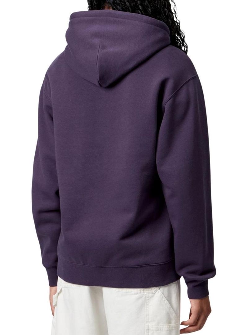 Moletom com capuz Carhartt roxo para mulher.