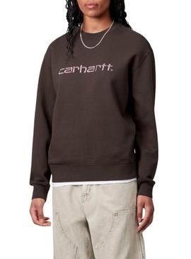 Moletom Carhartt Script marrom para mulher