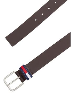 Cinto Tommy Jeans Ryan marrom para homem.