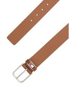 Cinto Tommy Jeans Scanton marrom para homem.