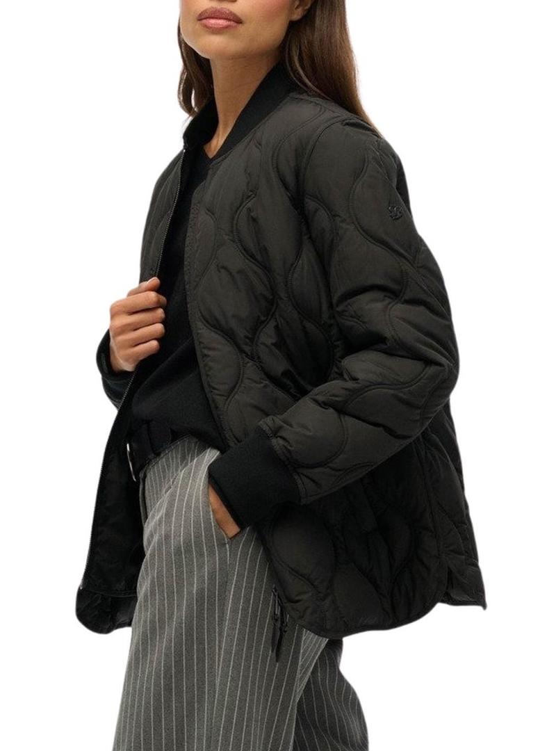 Casaco Superdry Acolchoado preto para mulher