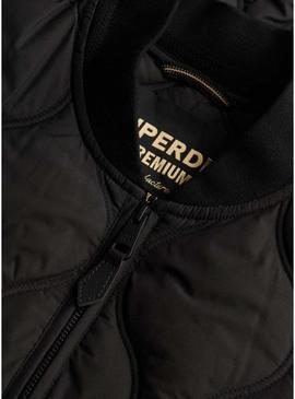 Casaco Superdry Acolchoado preto para mulher