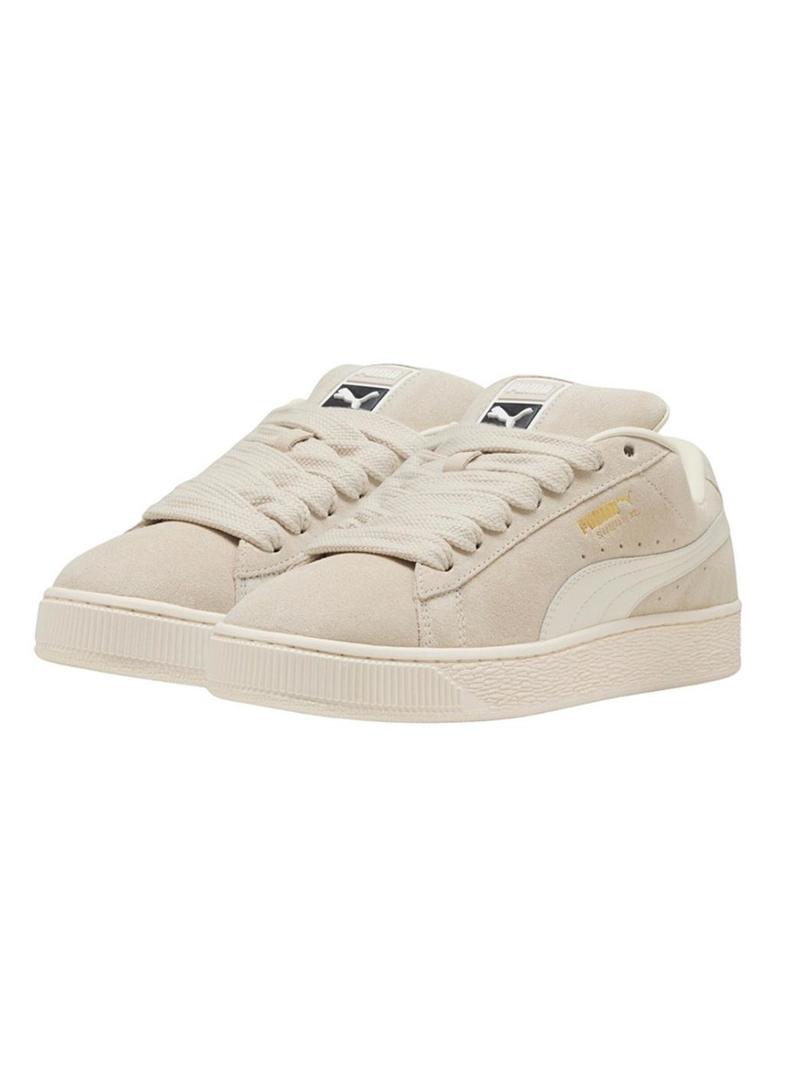 Sapatilhas Puma Suede XL bege para mulher.
