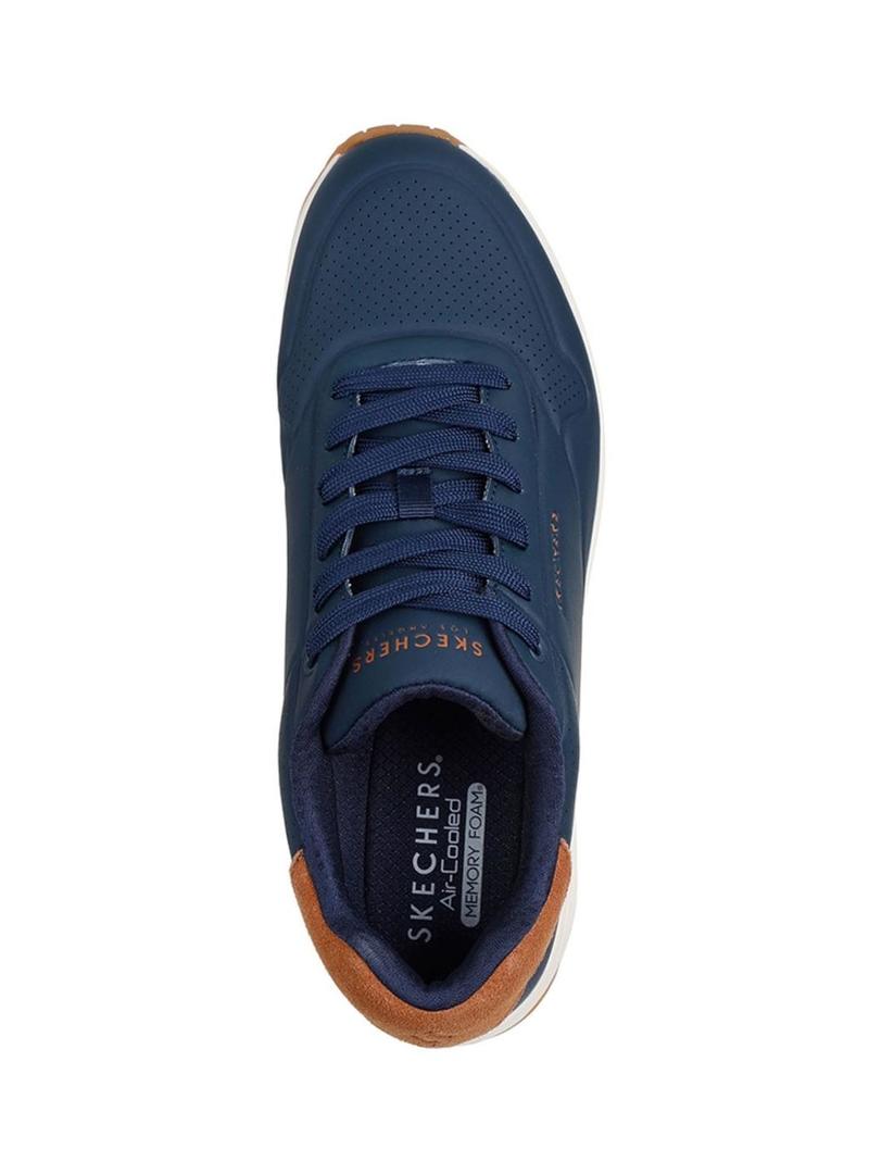 Tênis Skechers Uno azul para homens