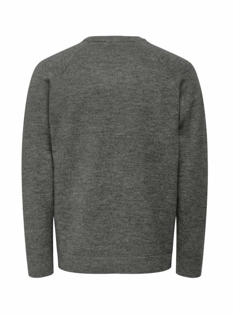 Camisola Only and Sons Thomas regular cinza para homem.