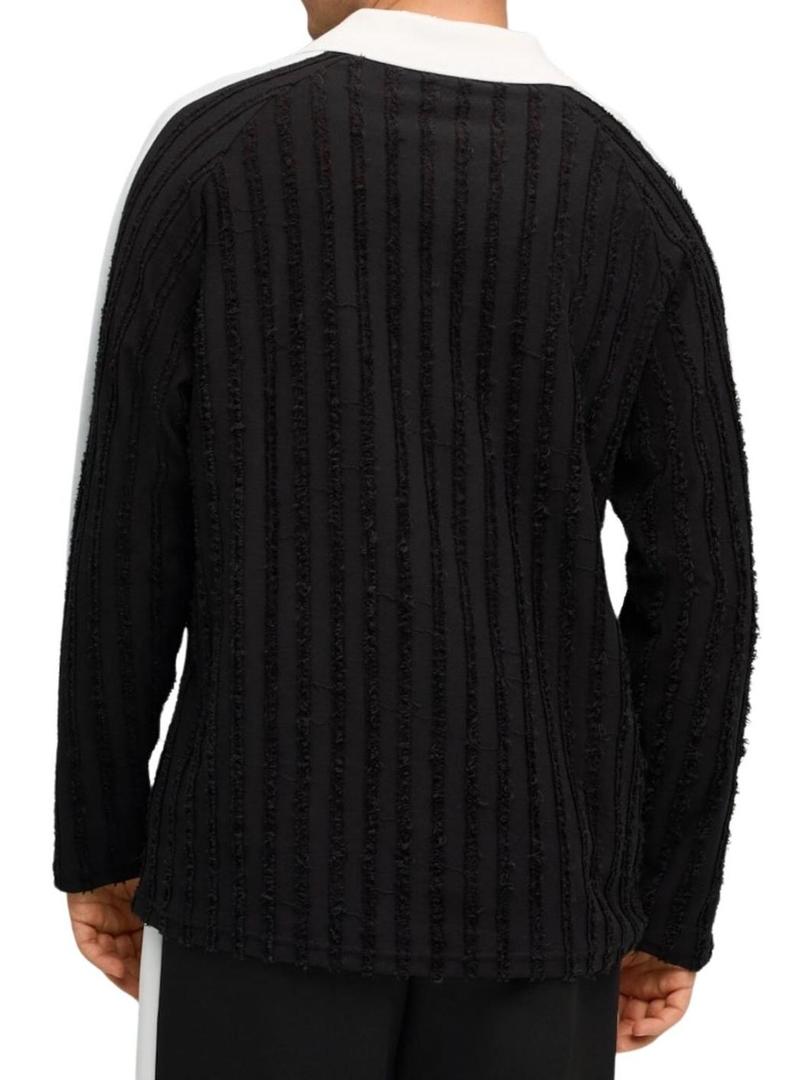 Camisa Polo Puma T7 Relaxada preta para homem.