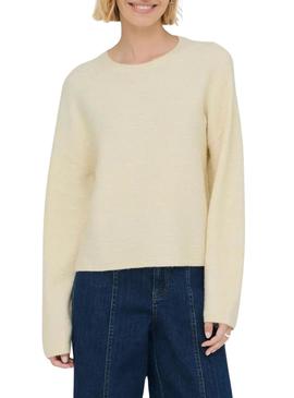 Camisola Only Katia bege para mulher.