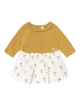 Vestido de tricô estampado da Mayoral para bebê