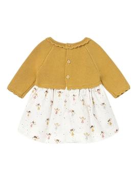 Vestido de tricô estampado da Mayoral para bebê