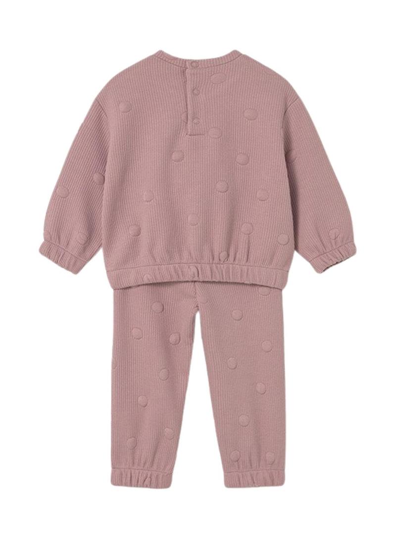 Fato de treino rosa acolchoado Mayoral para bebé