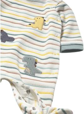 Pijama Mayoral listrado azul para recém-nascido