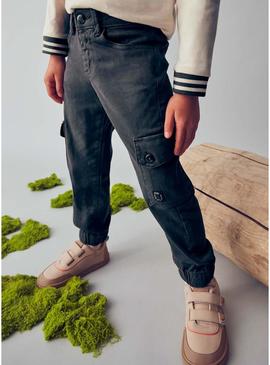 Calça cargo cinza Mayoral para menino