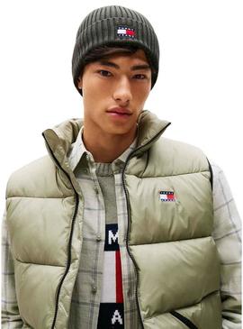 Touca Tommy Jeans Heritage verde para homens