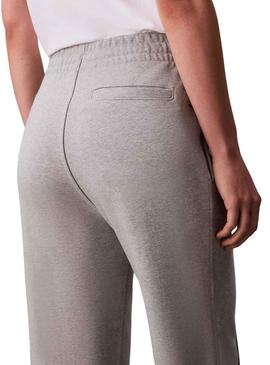 Calças de fato de treino Calvin Klein Logo cinza para mulher