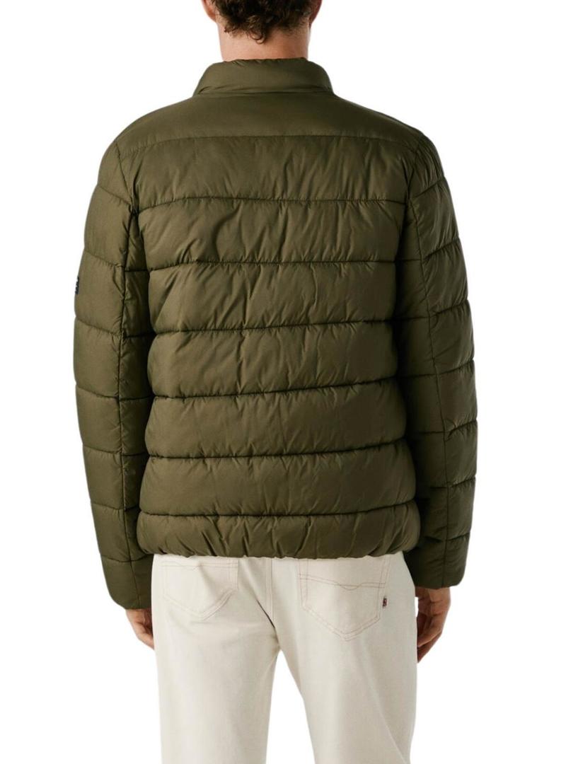 Jaqueta acolchoada verde Pepe Jeans para homem.