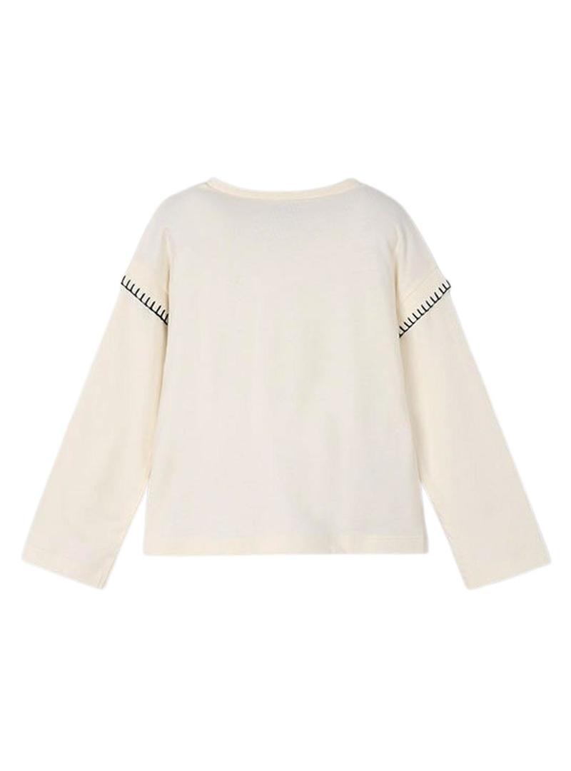 Camiseta Mayoral urso bege para menina