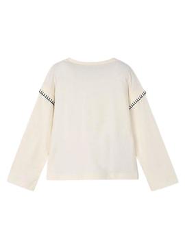 Camiseta Mayoral urso bege para menina