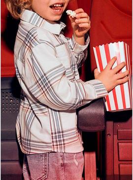 Camisa Mayoral de xadrez largo para menino