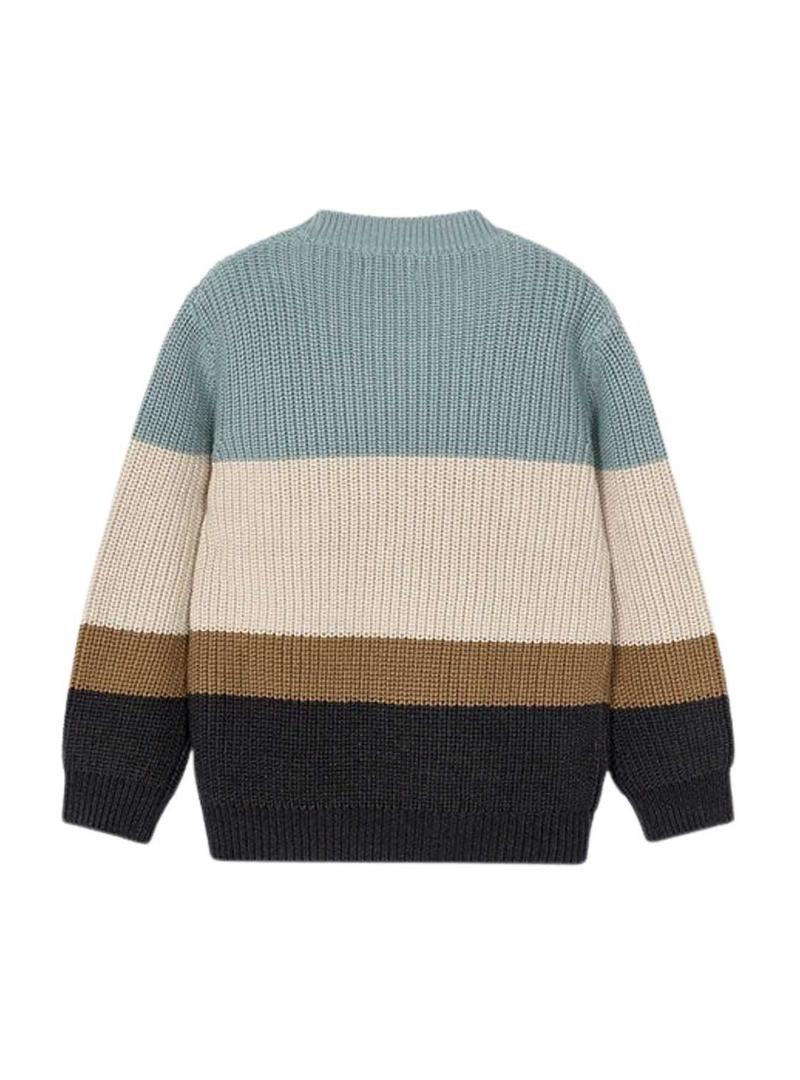 Camisola Mayoral azul com listras para menino.