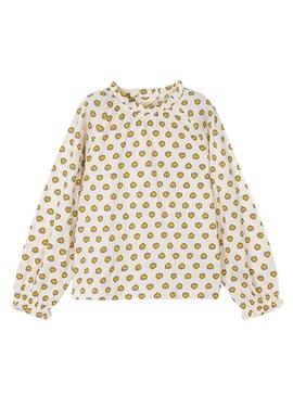 Camiseta Mayoral em bambu branco para menina.