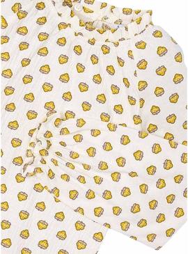 Camiseta Mayoral em bambu branco para menina.