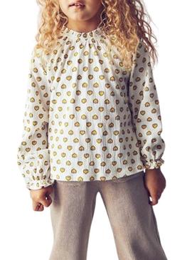 Camiseta Mayoral em bambu branco para menina.