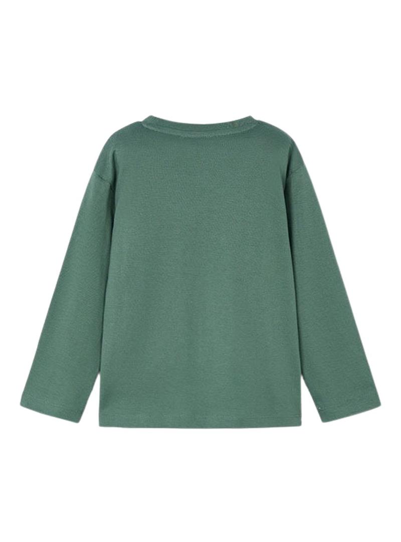 Camiseta Mayoral letras básica verde para menino