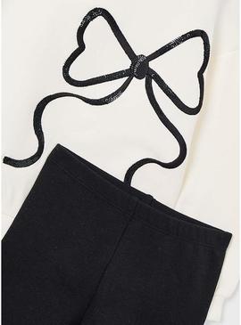 Conjunto Mayoral legging e suéter com laço para menina
