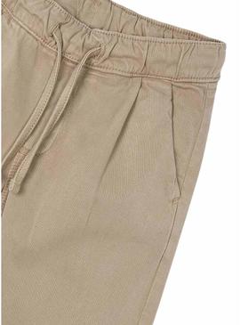 Calça chino Mayoral jogger tostada para criança.