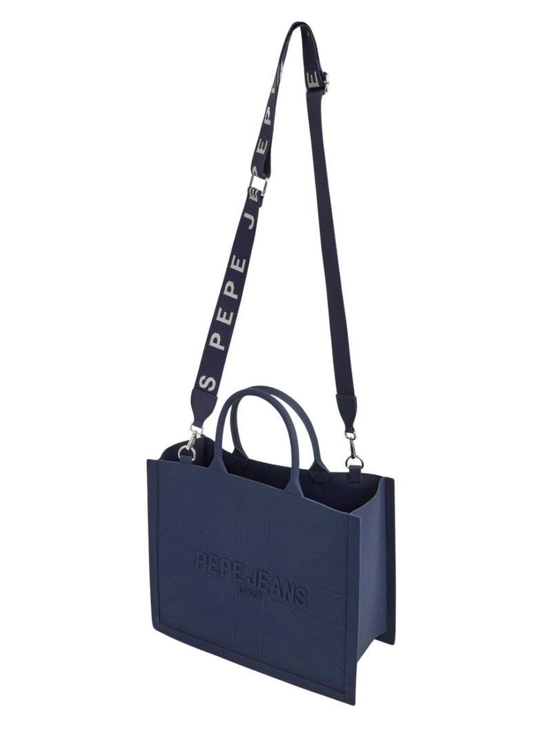 Bolsa Pepe Jeans Gabrielle de borracha marina para mujer