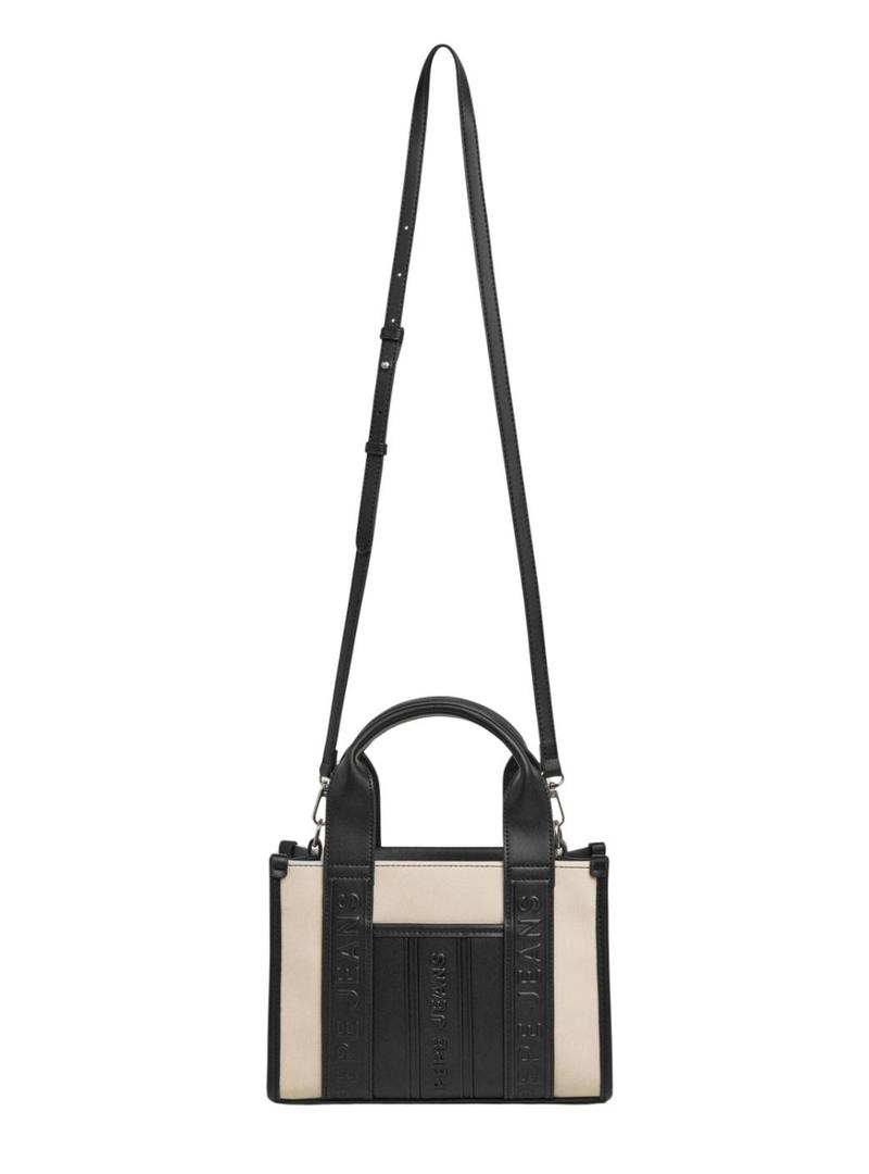 Bolsa Pepe Jeans Zadie retangular bicolor para mulher