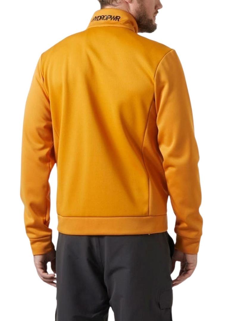 Jaqueta Helly Hansen Fleece mostarda para homem.