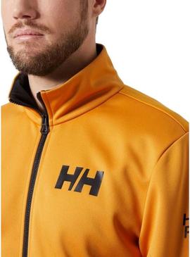 Jaqueta Helly Hansen Fleece mostarda para homem.