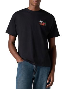 Camiseta Levis Graphic Vintage Fresh preta para homem.