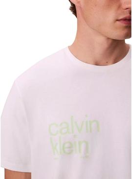 Camisa Calvin Klein círculo branco para homens.