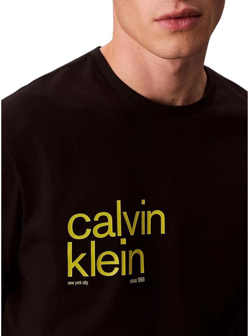 Camisa Calvin Klein círculo preto para homem.