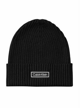 Gorro Calvin Klein Patch preto para homem
