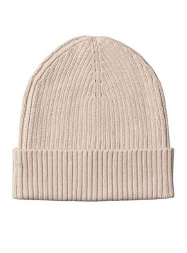 Gorro Calvin Klein Patch bege para homem.