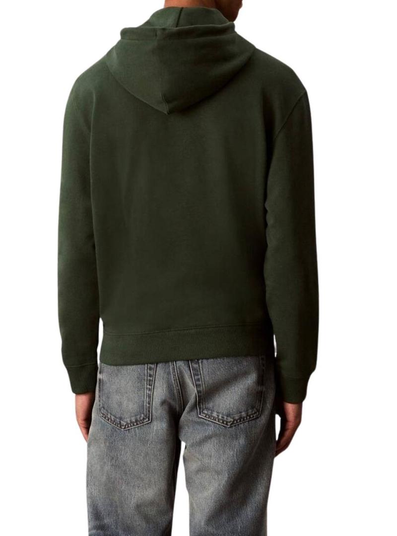 Moletom com capuz Calvin Klein Monograma verde para homem