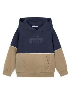 Suéter Mayoral em contraste marinho para menino
