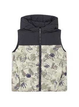 Colete reversível cinza Mayoral para menino.