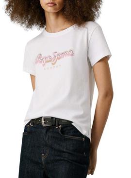 Camiseta Pepe Jeans Becky branca para mulher