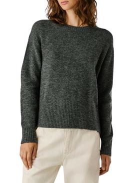 Devolve-me apenas a tradução para português disto: Jersey Pepe Jeans Cecil gola redonda cinza para mulher