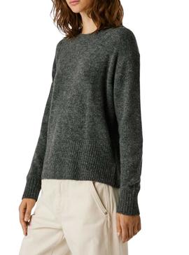 Devolve-me apenas a tradução para português disto: Jersey Pepe Jeans Cecil gola redonda cinza para mulher