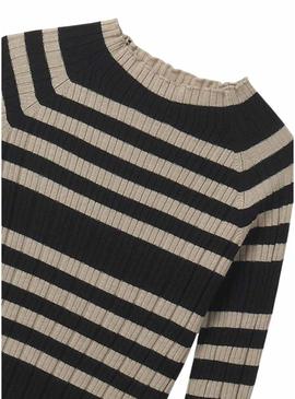 Camisola Mayoral semicisne tricot preta para menina.