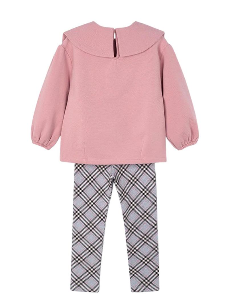 Conjunto Mayoral legging xadrez e moletom menina