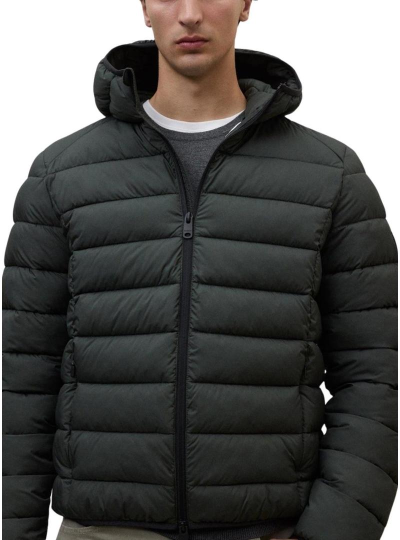 Casaco acolchoado Ecoalf Aspen verde escuro para homem.