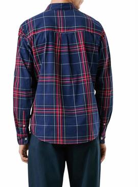 Camisa Pepe Jeans Courtney xadrez azul para homem