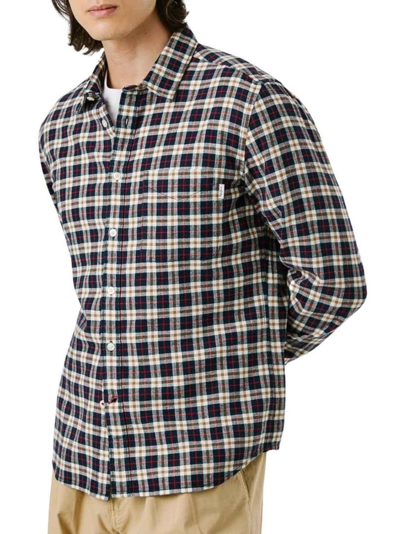 Camisa Pepe Jeans Clermont xadrez para homem.